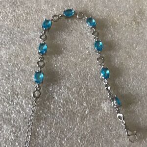 Elegant Blue Gemstone Bracelet